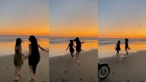Dua Cewek Ini Lagi Asik Bikin Video Di Pantai, Tiba-Tiba Ini Yang Terjadi