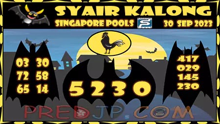 Prediksi Kalong SGP Hari Ini Jitu 30 September 2023