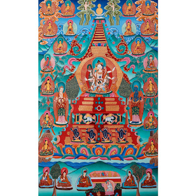 Vijaya Stupa For Long Life of The Patron- Thangka Painting