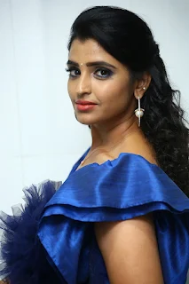 Syamala at Rowdy Boys Musical night in blue dress