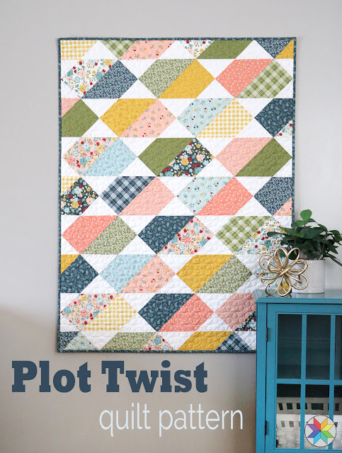 Plot Twist quilt pattern a layer cake quilt designed by Andy Knowlton of A Bright Corner