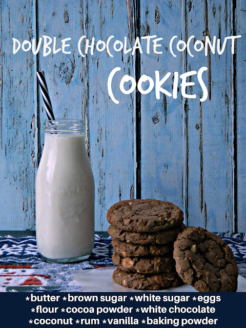 Double Chocolate Coconut Cookies