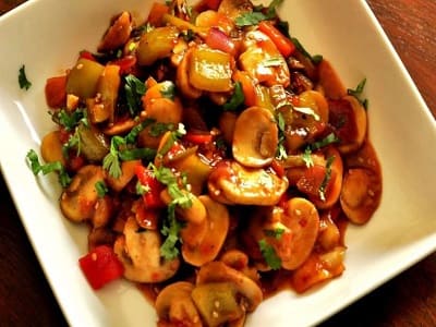 Chilli Mushroom Recipe In Hindi