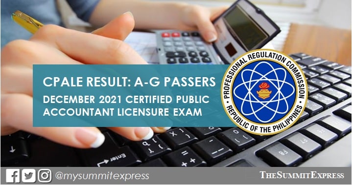 A-G Passers: December 2021 CPALE result