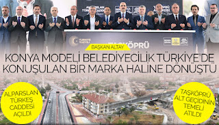 ​ALPARSLAN TÜRKEŞ CADDESİ AÇILDI; TAŞKÖPRÜ ALT GEÇİDİNİN TEMELİ ATILDI