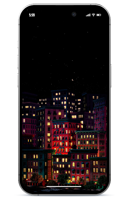 1. City Night HD OLED Wallpaper