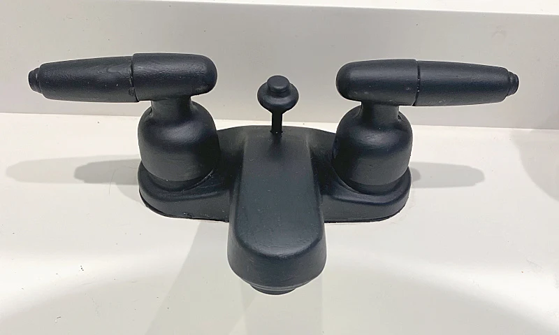 black matte painted faucet