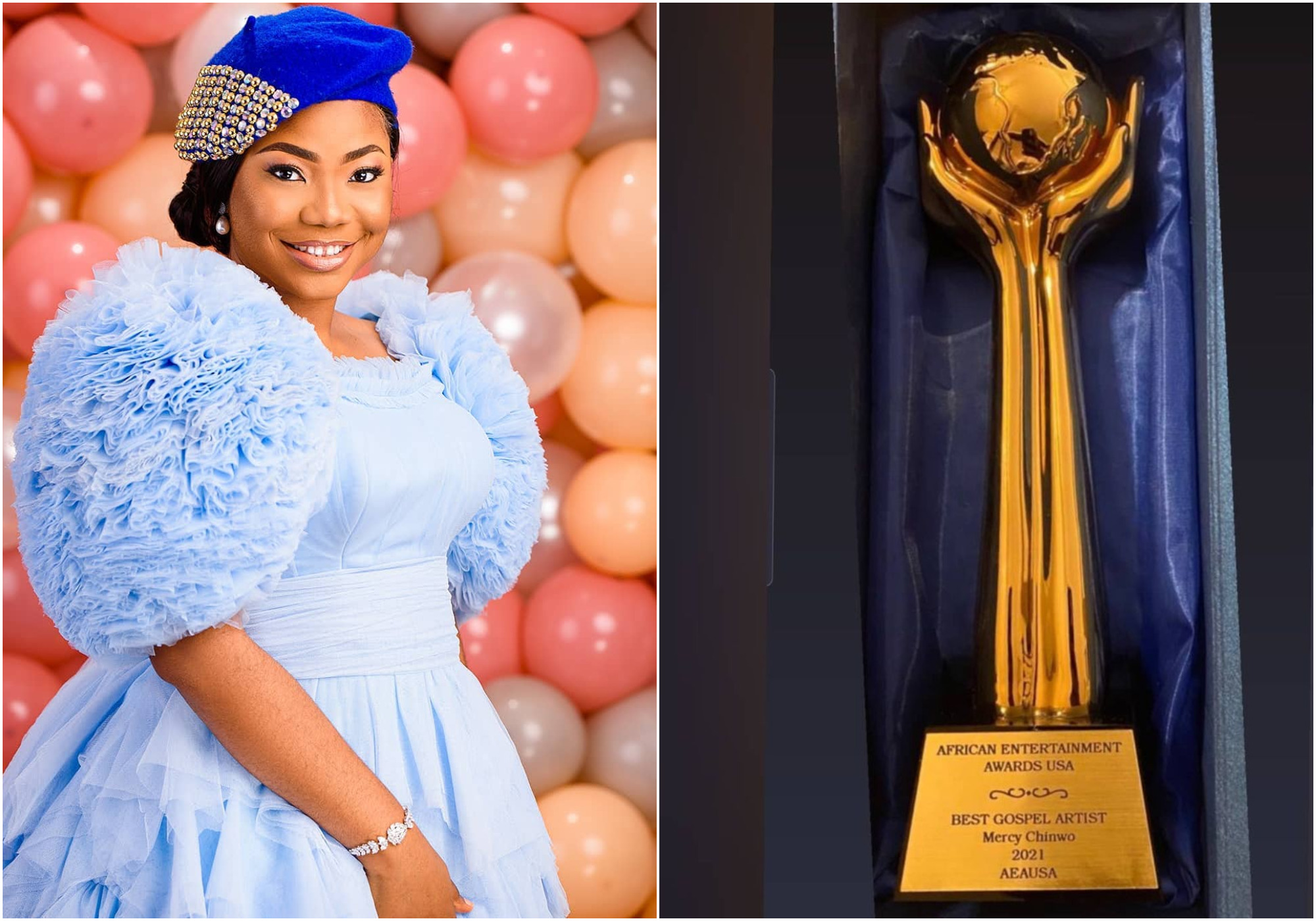 Mercy Chinwo Wins Best Gospel Artiste 2021 From African Entertainment Awards