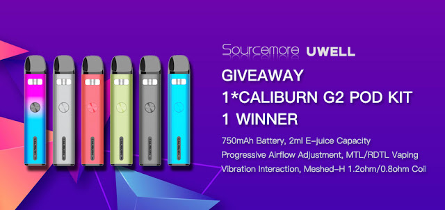 Uwell Caliburn G2 Pod Kit Giveaway