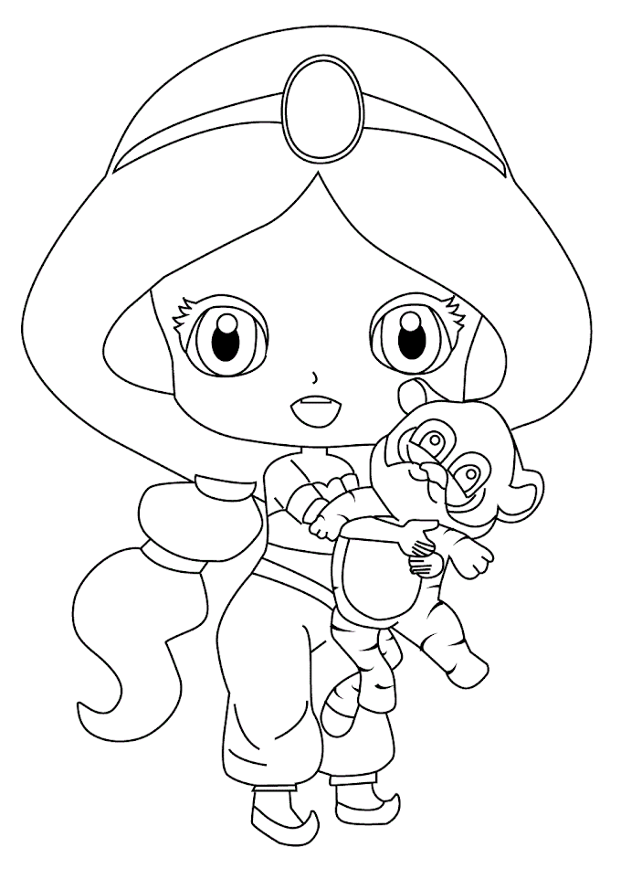 Disney princesses baby coloring pages