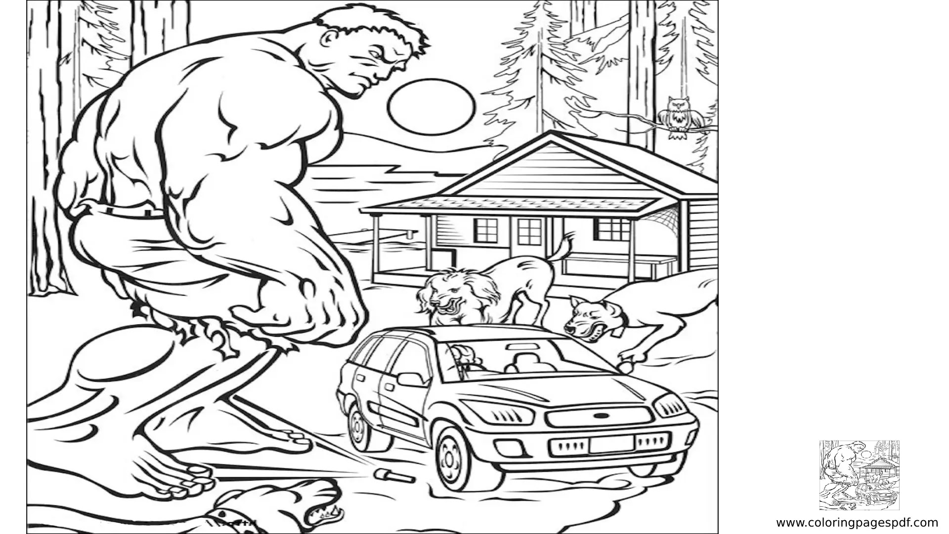 Coloring Pages Of Hulk In A Cool Mood