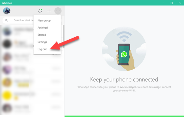 تسجيل الخروج من واتساب ويب WhatsApp Web Logout