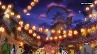 ワンピースアニメ 1005話 ワノ国編 | ONE PIECE 花の都 火祭り