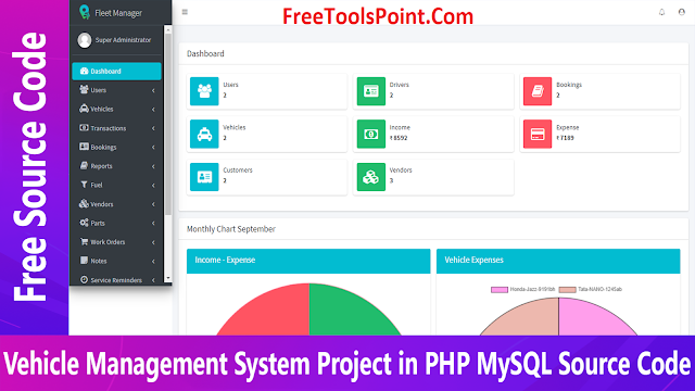 Vehicle Management System Project in PHP MySQL Source Code