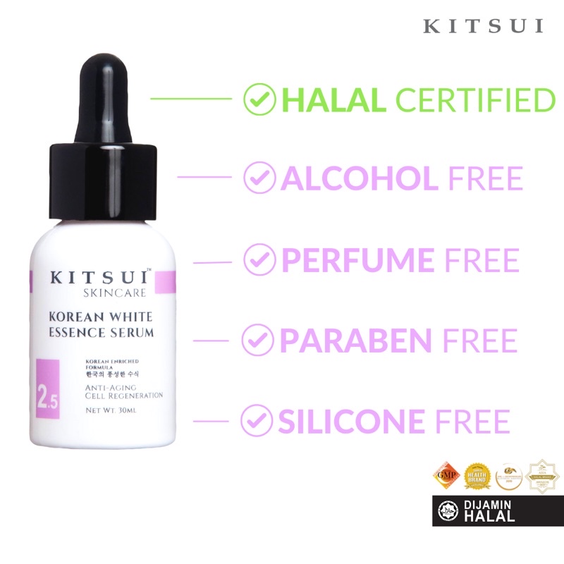 Kitsui Korean White Skincare Halal Bagi Mereka Yang Mempunyai Kulit Kering