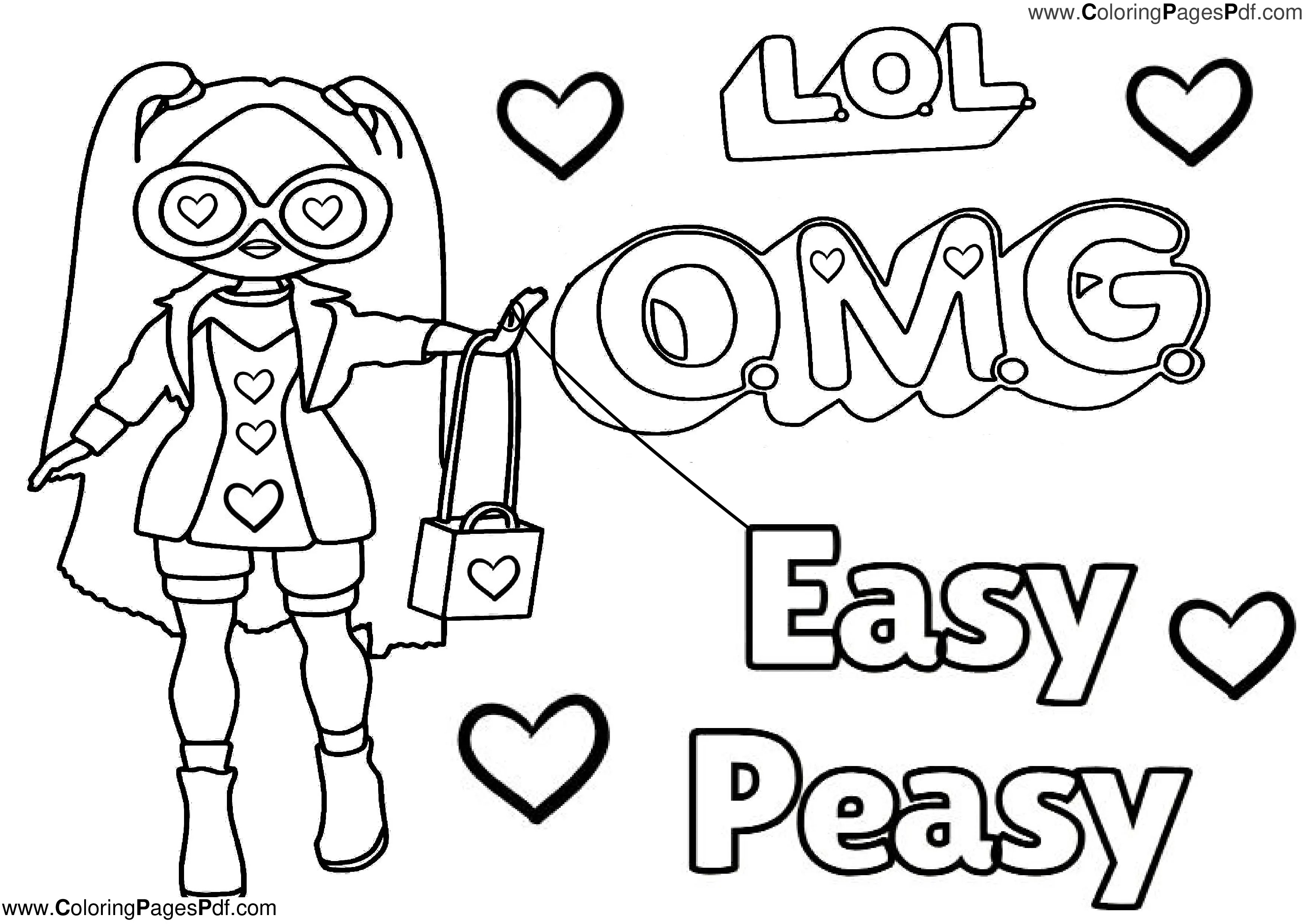 Lol omg coloring pages for kids