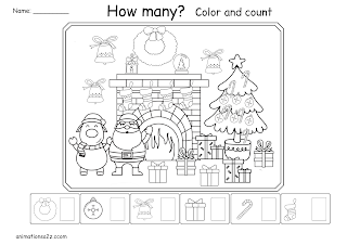 Christmas Math Worksheets kids cute symbols