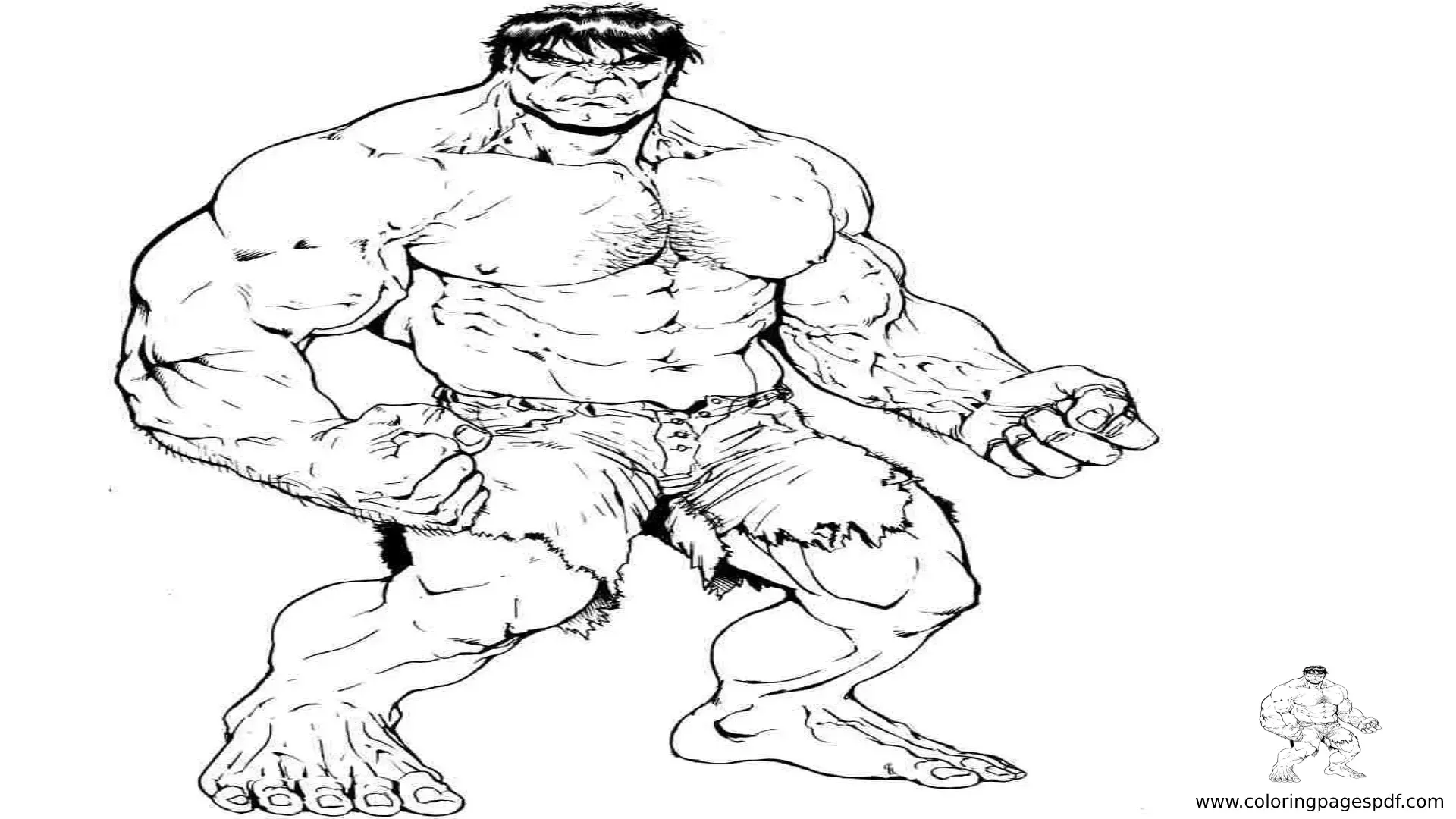 Coloring Pages Of Realistic Hulk