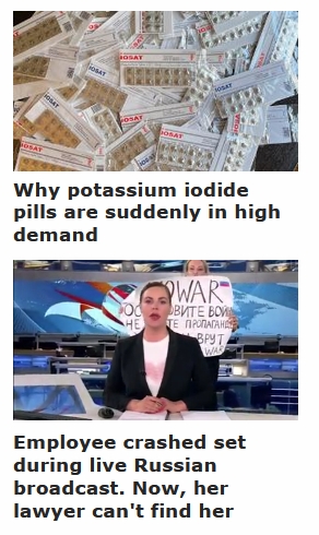There are also thousands of methods of attack, but populism is a Meta Method.       Just some of today's fear based situation, including potassium iodide pills for radiation contamination: