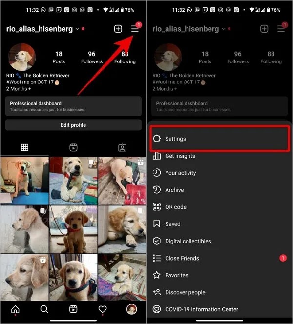 أغلق ردود قصة على Instagram على Android