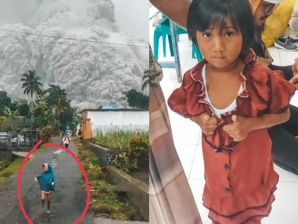 Nasib Anak Berkerudung yang Viral Lari Menyelamatkan Diri Dari Awan Panas Semeru