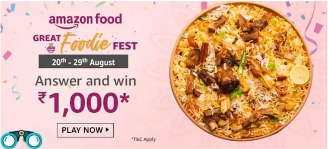 amazon food GREAT foodie FEST Questions
