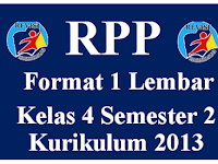 RPP 1 Lembar K13 Kelas 4 SD/MI Semester 2