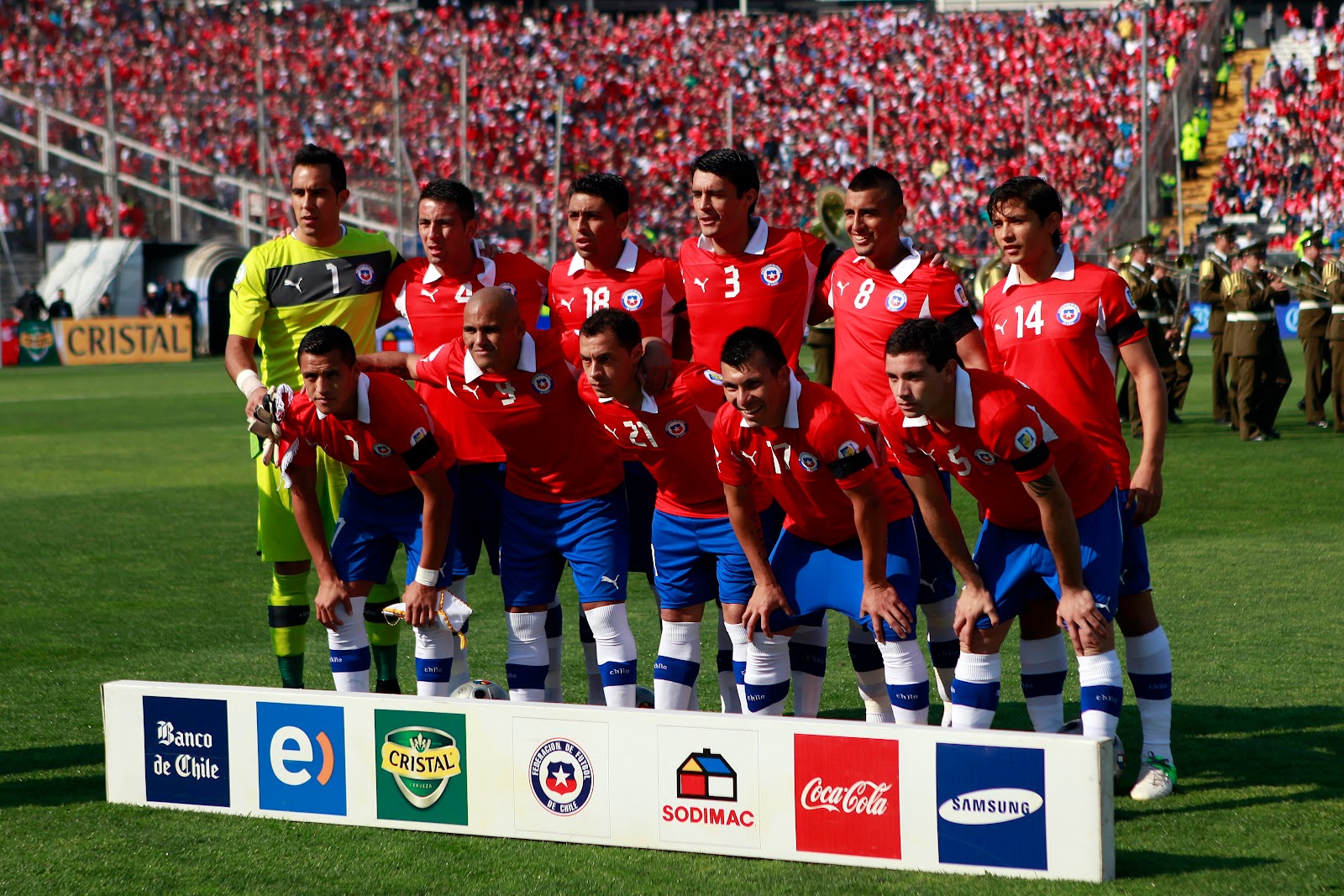 Formación de Chile ante Colombia, Clasificatorias Brasil 2014, 11 de septiembre de 2012