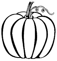 Pumpkin coloring page for autumn