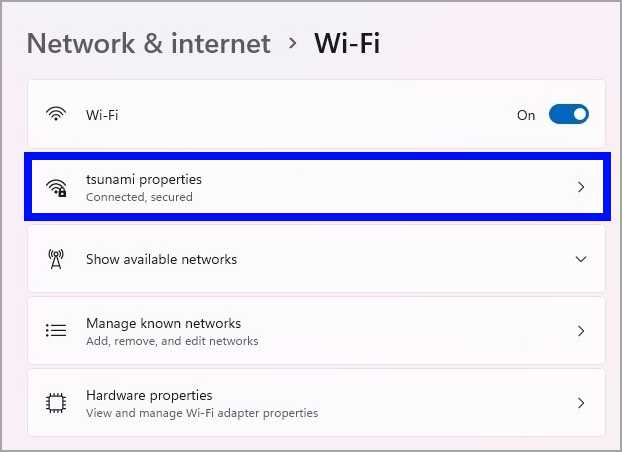 11-open-wifi-connection-properties