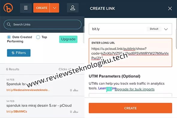 cara perpendek link di bitly online gratis