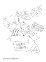 Mishloach manot coloring page