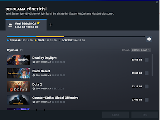 steam oyunu diğer diske taşıma