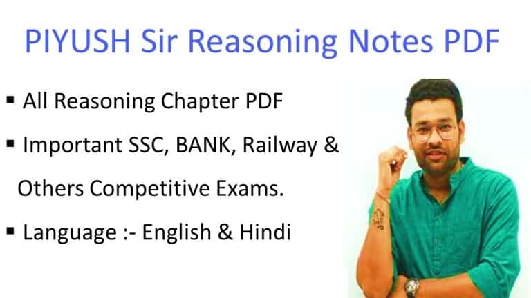 Piyush Varshney Reasoning Class Notes PDF Download