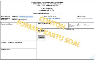 contoh format soal essay