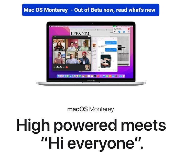 Mac OS Monterey  - Out of Beta now, read and explore what's new