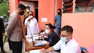 Kapolres Simalungun Bersama Forkopimda Tinjau Launching Vaksinasi Booster Secara Serentak