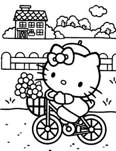 cute hello kitty coloring pages