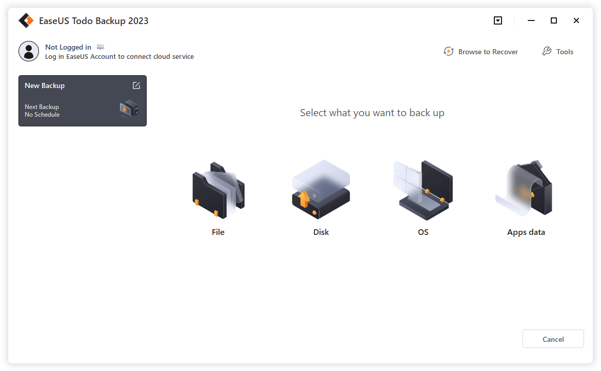 EaseUS Todo Backup Home Yedekleme Seçenekleri