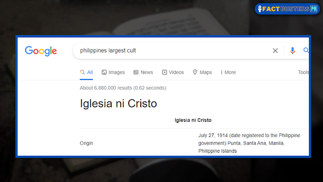 Iglesia ni Manalo bilang largest Cult according to Google