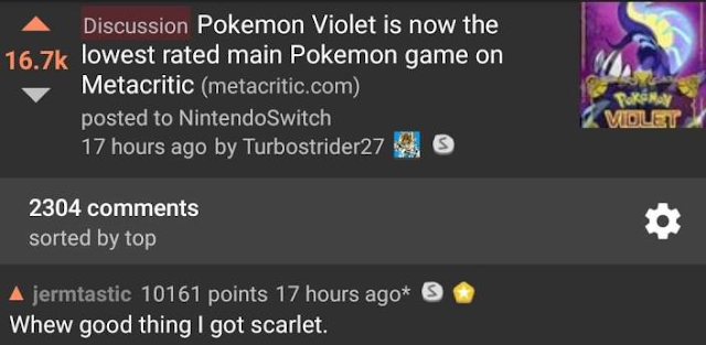 Pokémon Violet Is Now the Lowest Rated Main Pokémon Game on