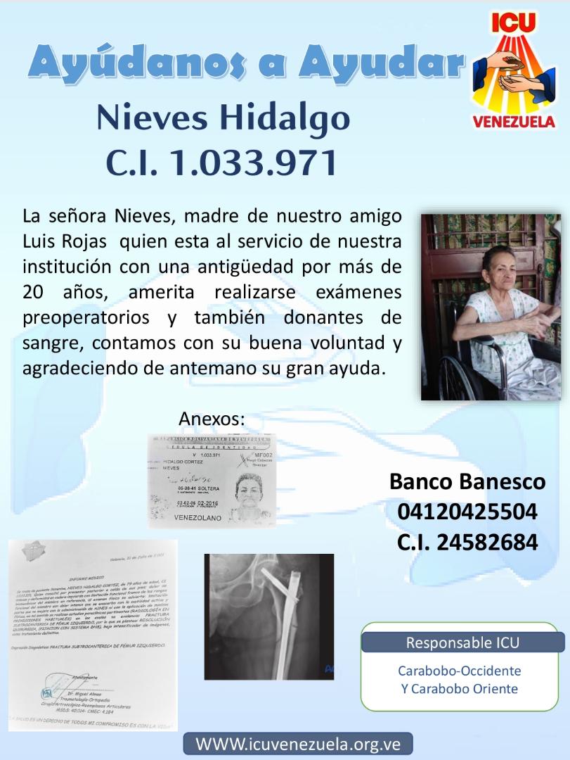 Solidaridad Con la Sra. nievez Hidalgo