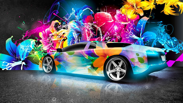 Neon Sports Car,Neon,Sports Car,Wallpaper