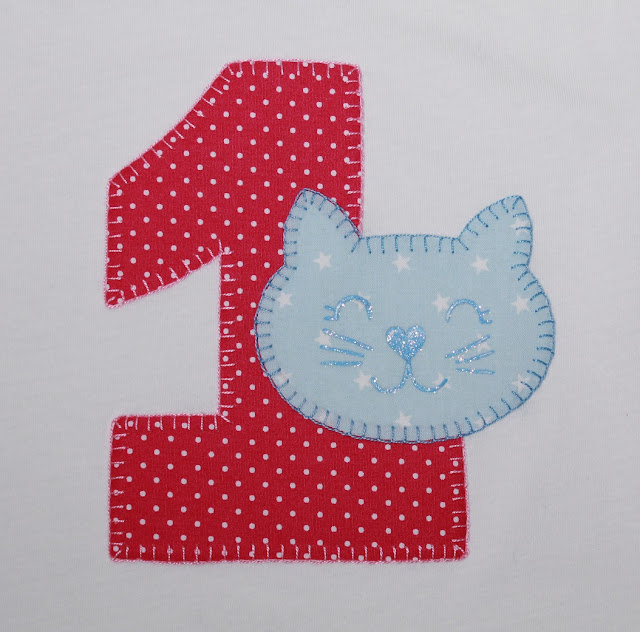 camiseta cumpleaños 1 año gatito