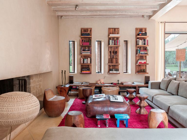 An adobe house in Marrakech decorated in a modern Berber style