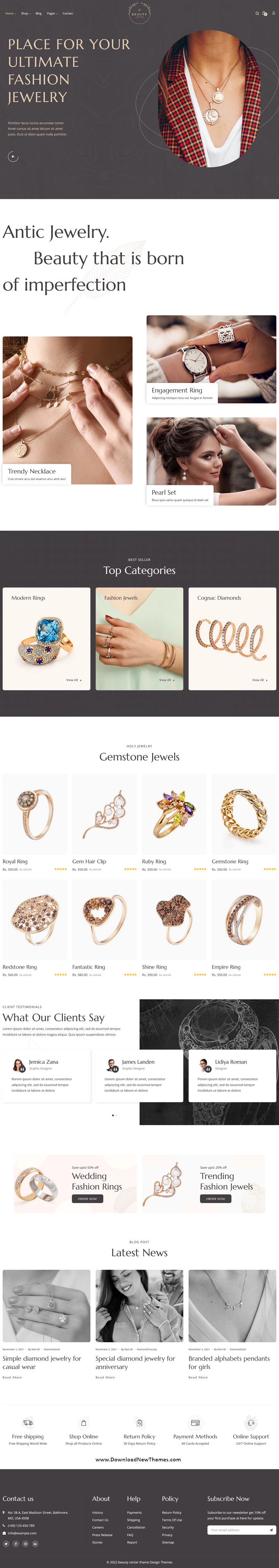 Beauty Center - Jewelry Store Shopify Theme Review