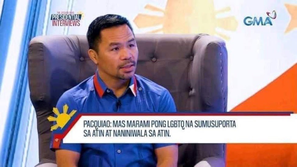 Manny Pacquiao lebih baik sebagai dermawan meskipun dia homofobia ~ Wazzup Pilipinas News and Events