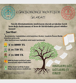 Anadolu İmam Hatip Lisesinde "Dönüşümümüz Muhteşem Olacak" yarışması.