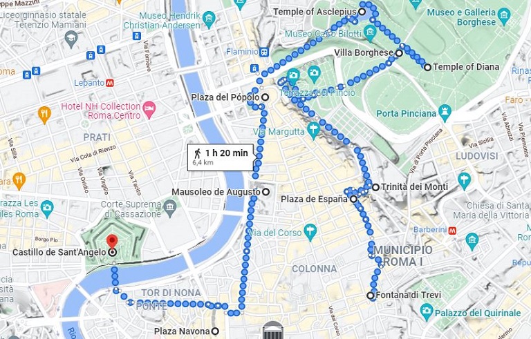 mapa-itinerario-roma-4-dias-segundo