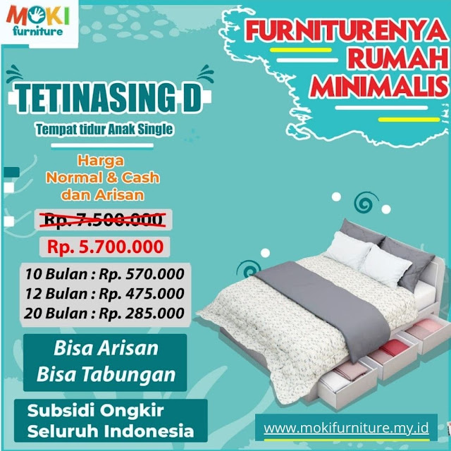 harga tetinasing tipe d tempat tidur anak single minimalis